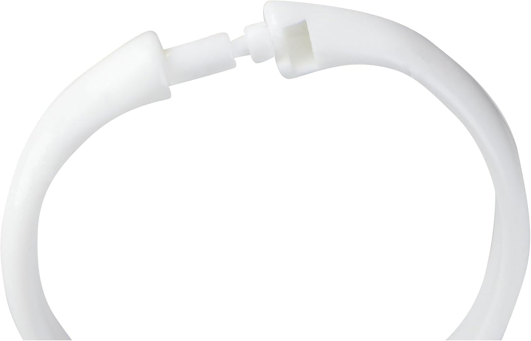 WENKO Duschvorhangringe gross Weiss 12er Set 12er Set Weiss (Packung mit 2)