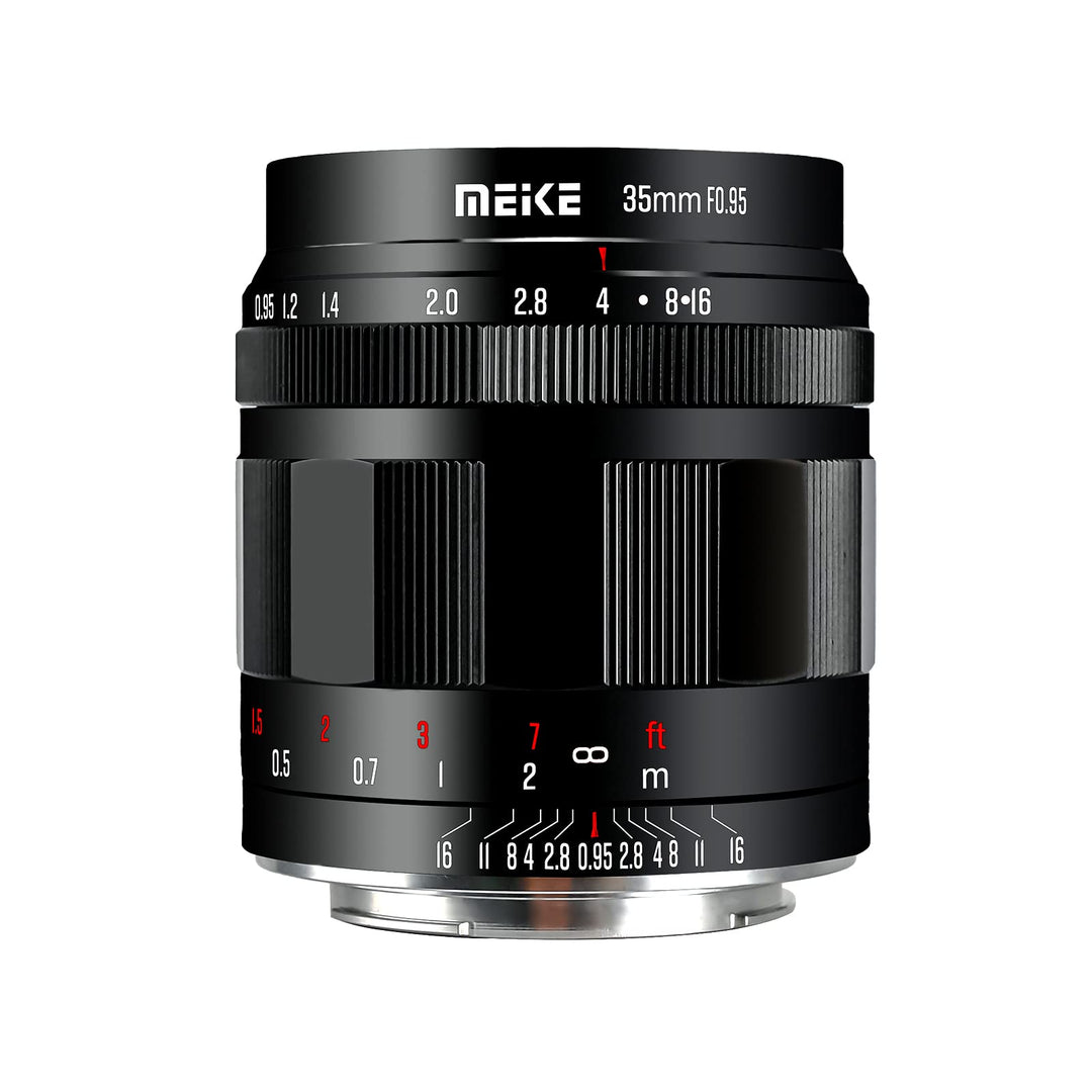 Meike 35mm f0.95 grosse Blende, manueller Fokus, kompatibel mit Panasonic Lumix M43 MFT Mount Digita