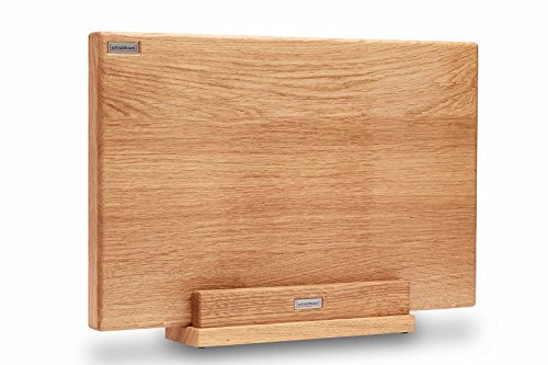 Schneidboard Eiche Inkl. Halter - Grosses Design Schneidebrett Aus Holz Mit Halter - Made in Germany