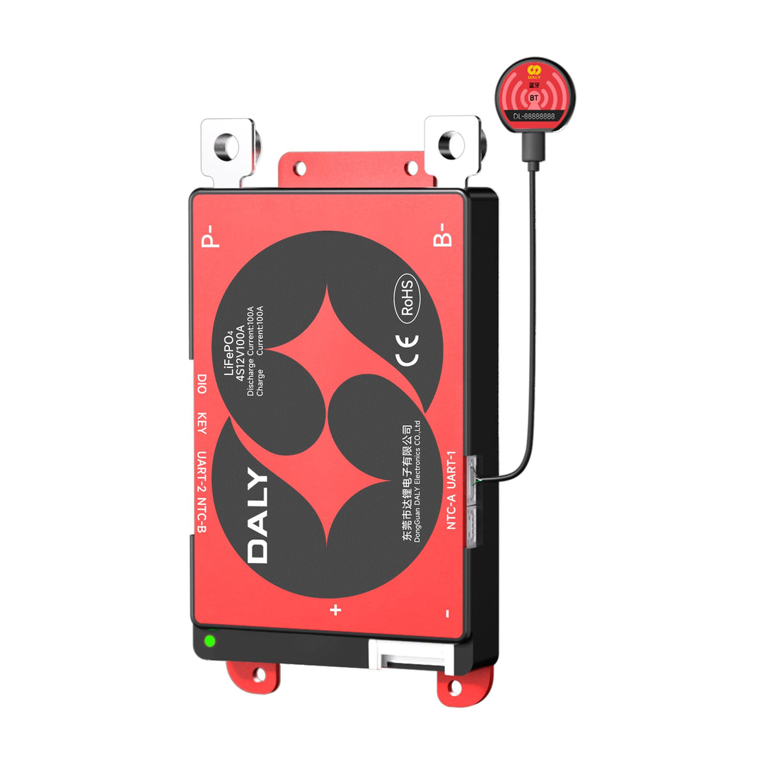 DALY BMS 12V 4S 100A LiFePO4 – Smart Bluetooth Batterieschutzplatine für 12 Volt Lithium Batteriepac