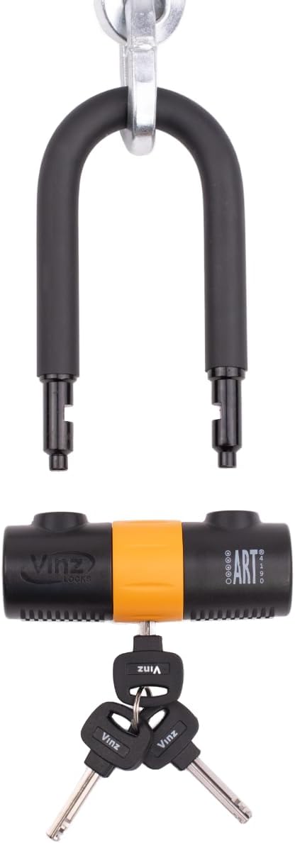 VINZ Oyu Kettenschloss ø11mm | ART 4 Zertifikat | Motorradschloss Kette Mopedschloss | sicheres Moto