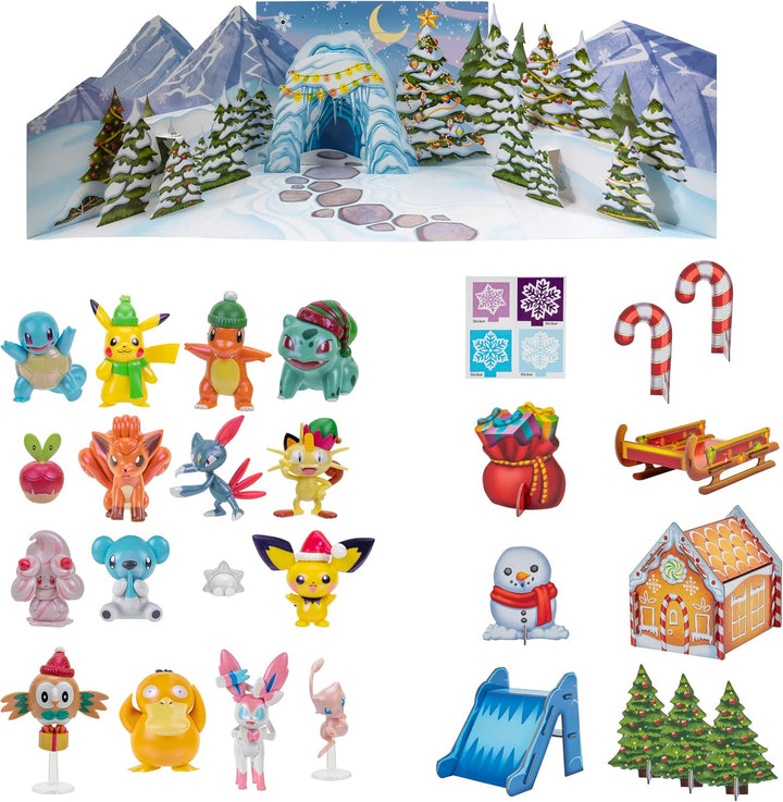 Pokémon PKW2690 - Deluxe Adventskalender mit Licht und Sound, offizieller Pokémon Kalender mit 24 Üb