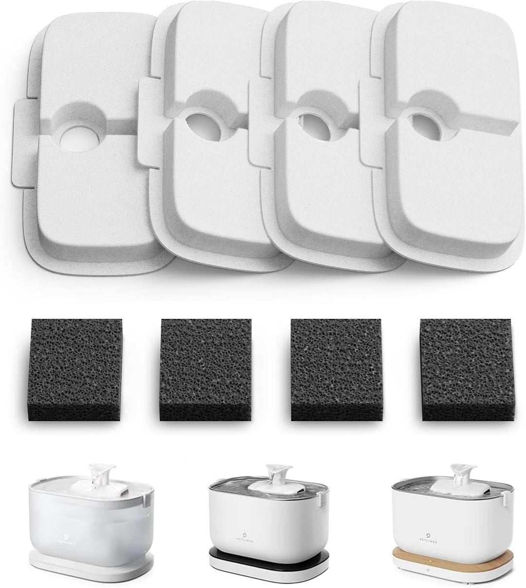 PETLIBRO Ersatzfilter für Dockstream Katzenbrunnen mit kabelloser Pumpe 2,5 l/84 oz Trinkbrunnen für