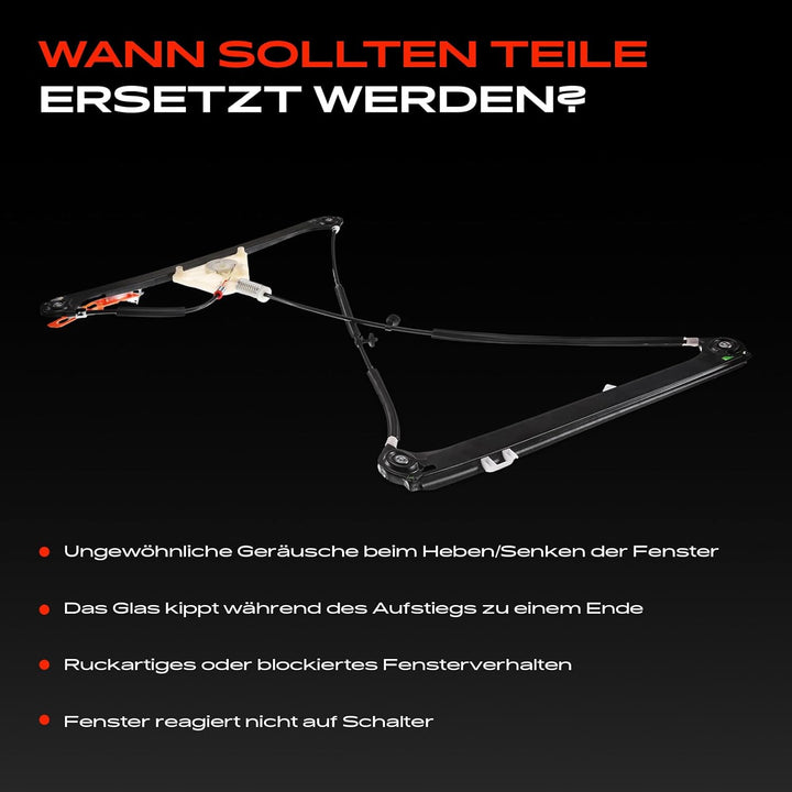 Frankberg Fensterheber Ohne Motor 2/3-Türer Vorne Links Kompatibel mit A3 8P1 Schrägheck 2003-2012 8