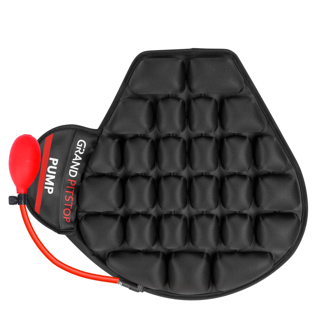 GRAND PITSTOP Motorcycle Air Seat Cushion with Air Filling Pump, Inflatable Bubble Air Pads with Bre