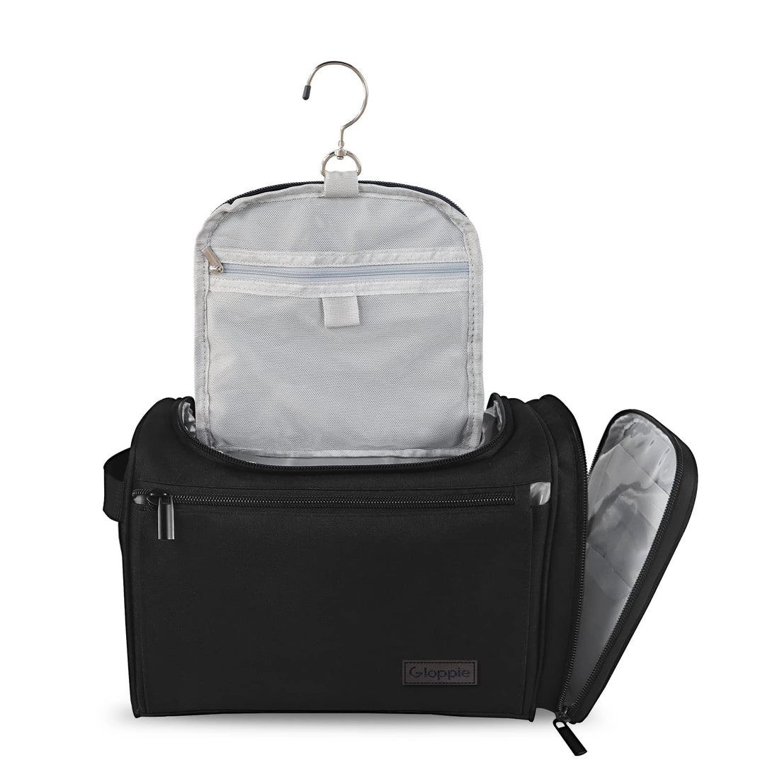 Gloppie Kulturbeutel Herren Damen Kosmetiktasche zum Aufhängen XXL Kulturtasche mit Henkel Hängend K