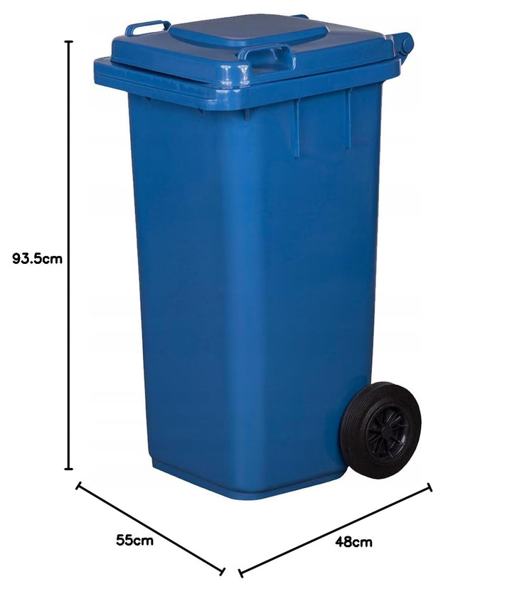 gardivo Mülltonne 120 Liter Abfalltonne Reststofftonne Mülleimer mit 2 geräuschlosen Rädern, Klappde
