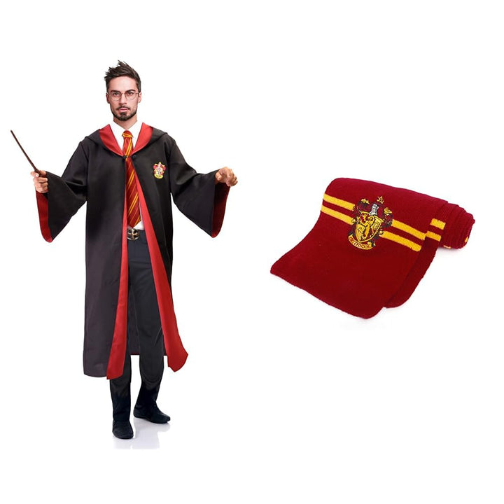 Ciao- Cloak Cape Tunic Deluxe official Harry Potter Wizarding World (One size adult) with embroidere