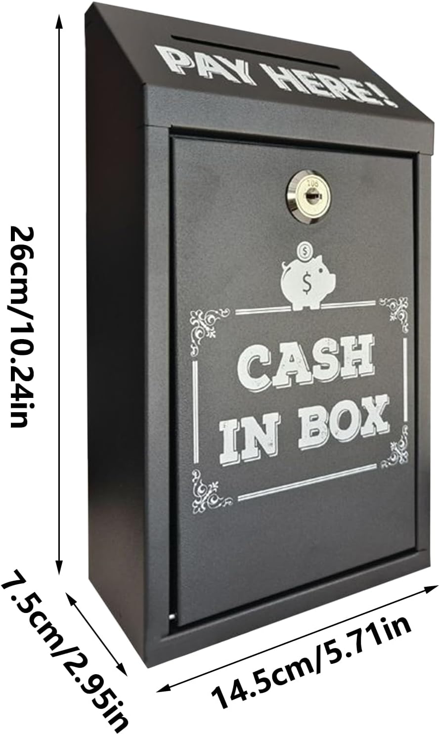 Spendendose Mit Schloss | Wandmontage Geldspendenbox Mit Schloss | Metall Aufbewahrungsbox Mit Für F