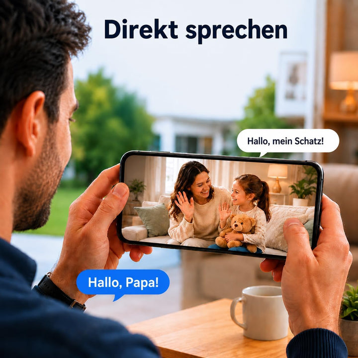 3MP 5G Überwachungskamera Aussen/Innen, Kamera Überwachung Aussen, WLAN Camera Indoor/Outdoor, Babyp