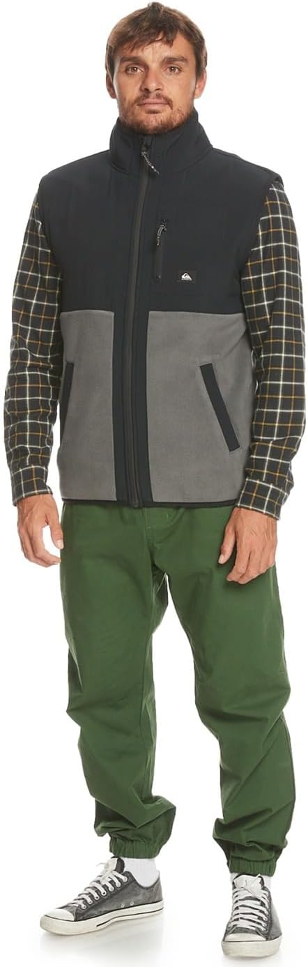 Quiksilver Herren Fz Polar Vest Sweatshirt (1er Pack) S Iron Gate, S Iron Gate