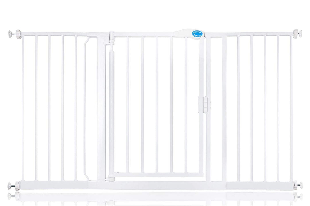 Bettacare Auto Close Haustiergitter, 147cm - 154cm, Weiss, Druckmontage-Treppengitter für Hunde & We