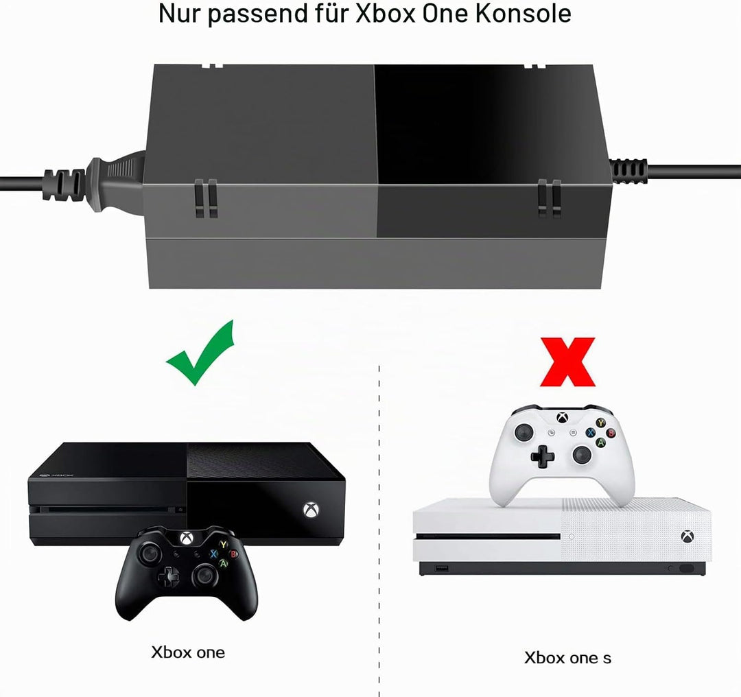 ARyee Xbox One Netzteil, Xbox One Power Brick, AC Adapter Netzteil Ladekabel Ersatz für Xbox One Kon