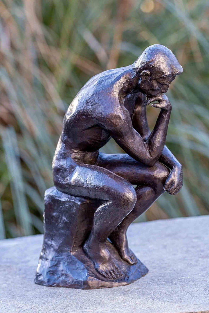IDYL Bronze-Skulptur Denker von Rodin 29 cm | 29x12x24 cm | Klassische Bronze-Figur handgefertigt |