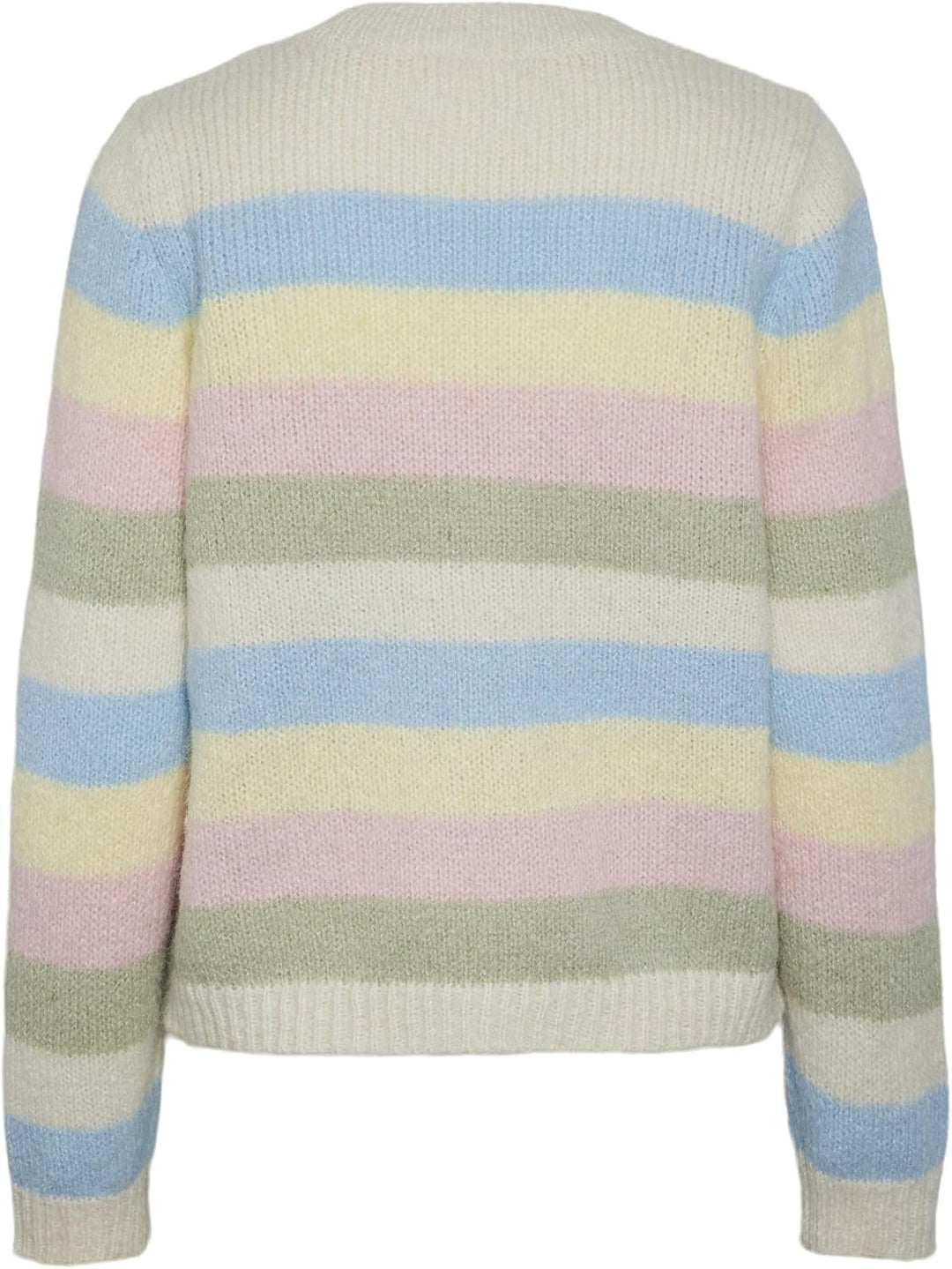 Pieces Damen Pcnatasha Ls Knit Cardigan Noos Bc Cp Strickjacke (1er Pack) S Birch/Stripes:airy Blue-