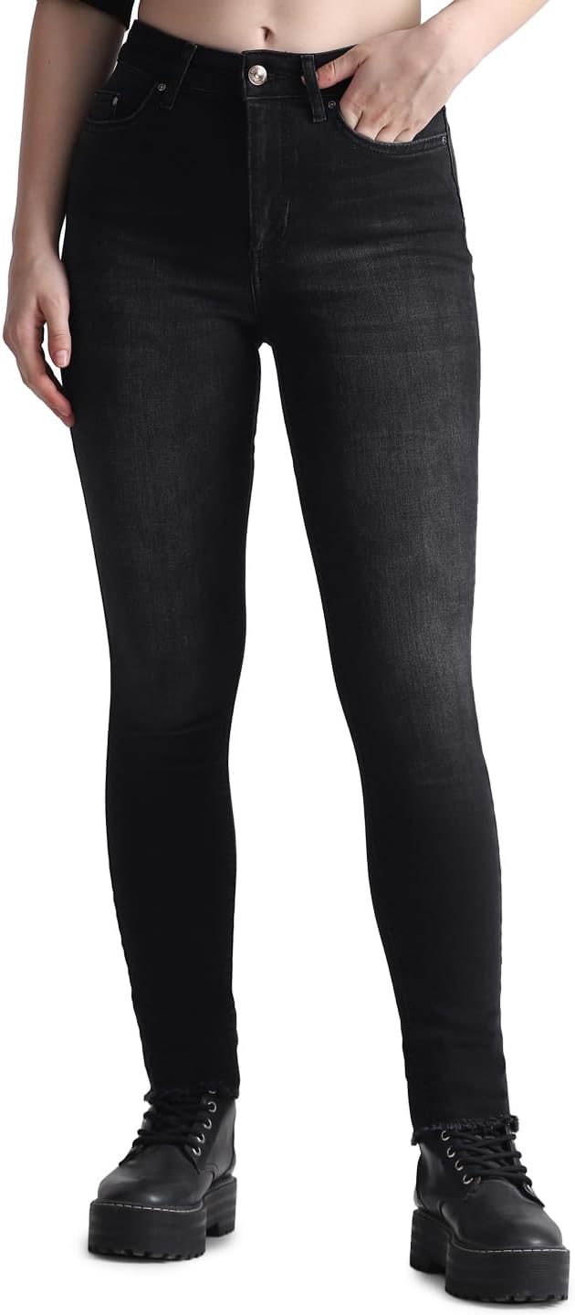ONLY Female Skinny Jeans ONLBLUSH HW SK ANK DNM REA005 S / 32L Washed Black, S / 32L Washed Black