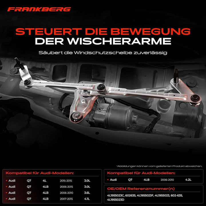 Frankberg 1x Scheibenwischer Wischergestänge Scheibenwischergestänge ohne Motor Vorne Links oder Rec