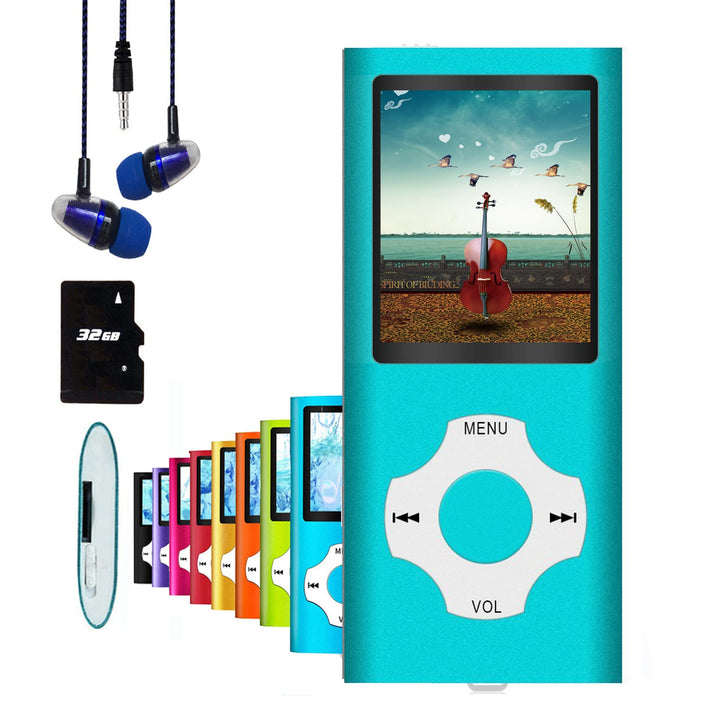 Hotechs MP3-Player/MP4-Player, MP3-Player mit 32 GB Speicherkarte, schlankes Design, digitales LCD-D