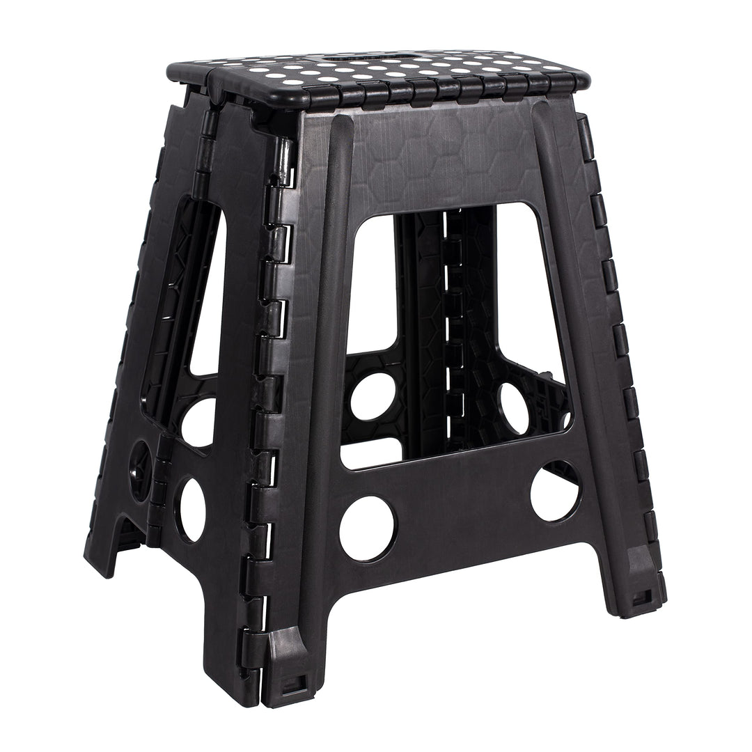 JeVx Klapphocker für Küche oder Bad, hohe Stufe 45 cm, kleine Treppe, rutschfest, für Kinder, Grösse
