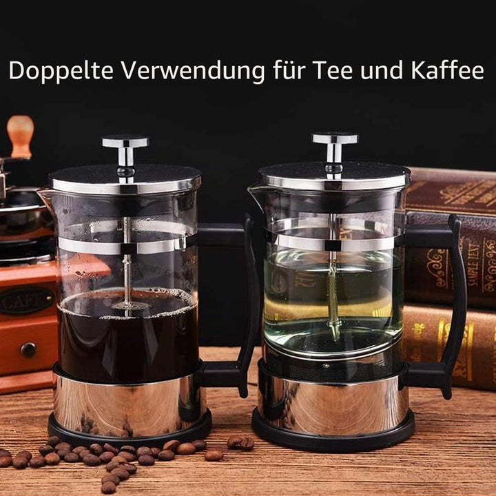 Teepresse Für Losen Tee,Kaffeepresse French-Press-Filter Für Kaffee-Tee Edelstahl-Glas-Kaffeekanne K