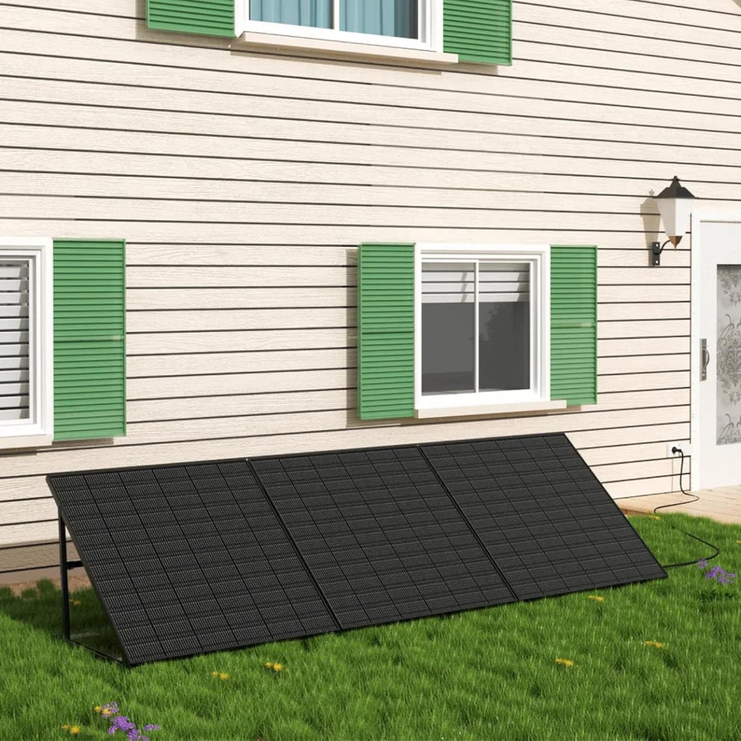RAY 285W Full Black Solarmodul inkl. Flachdach- &amp; Garten-Halterung – TopCon N-Typ – 25% Wirkungsgrad