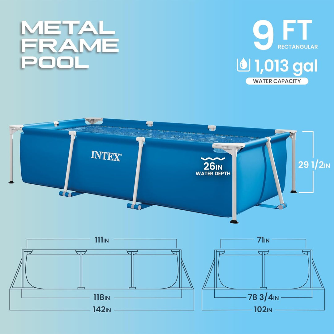 Intex Rectangular Frame Pool -Aufstellpool - 300 x 200 x 75 cm, Blau 300 x 200 x 75 cm