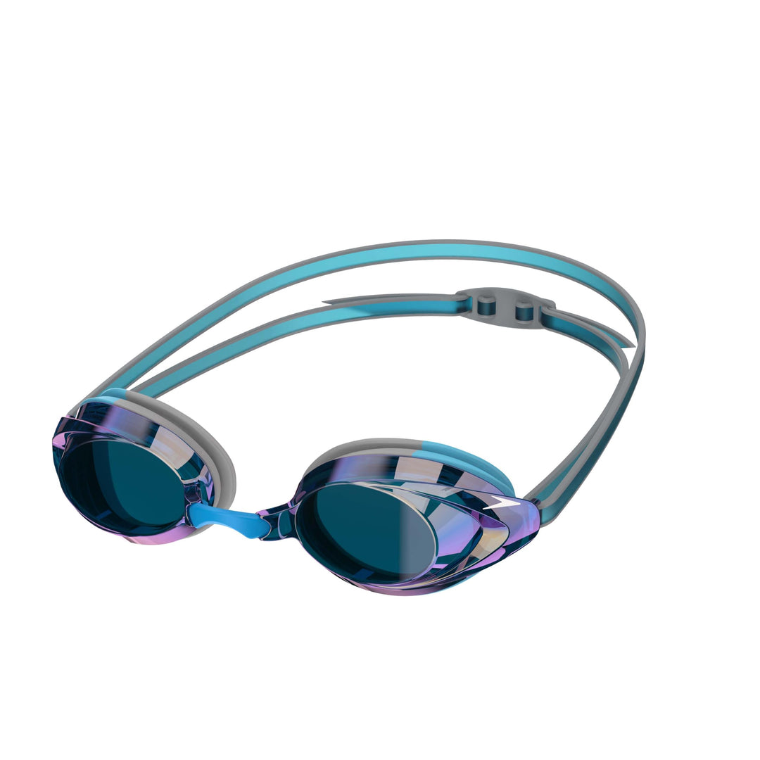 Speedo Vanquisher 2.0 Schwimmbrille, Panorama, blendfrei, beschlagfrei, mit UV-Schutz Blau - Horizon