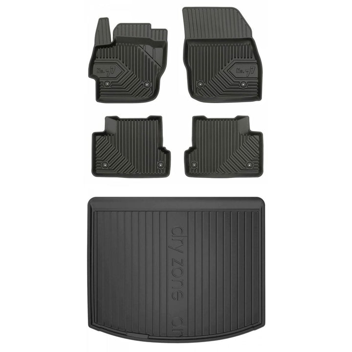 Satz Fussmatten und Gummimatte für Mazda 3 II 2008-2013