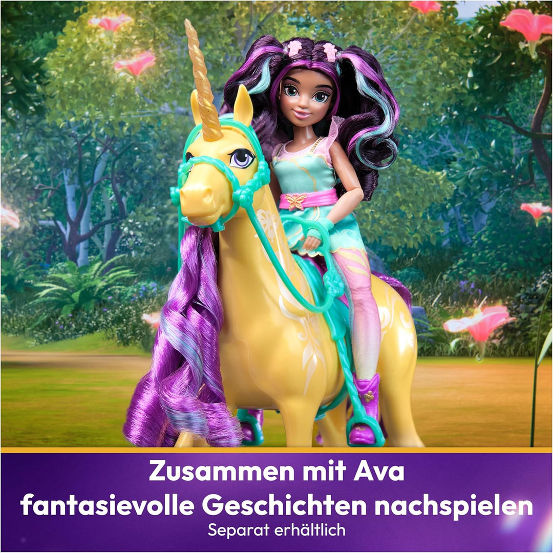 Unicorn Academy Einhorn Leaf - ca. 28 cm grosses Einhorn von Ava zur beliebten Netflix-Serie, mit be