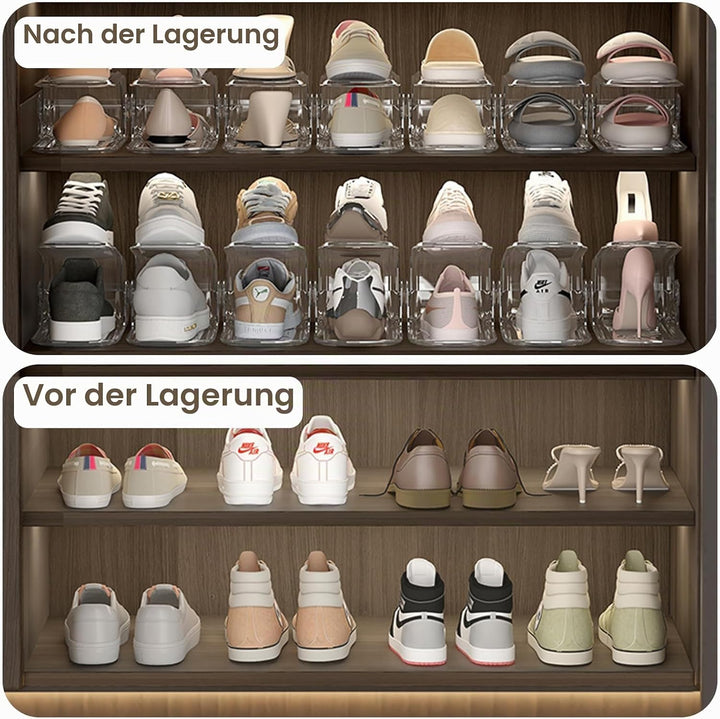 Dokeno 8 Stück Schuhstapler, Schuhorganizer, Schuhaufbewahrung Platzsparend, Schuh Organizer, Einste