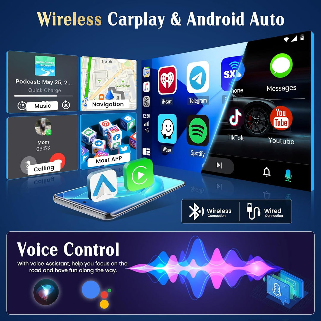 Hikity 2+64G Android Autoradio für Opel Astra H/Zafira B/Corse C D Wireless Carplay Android Auto, 7