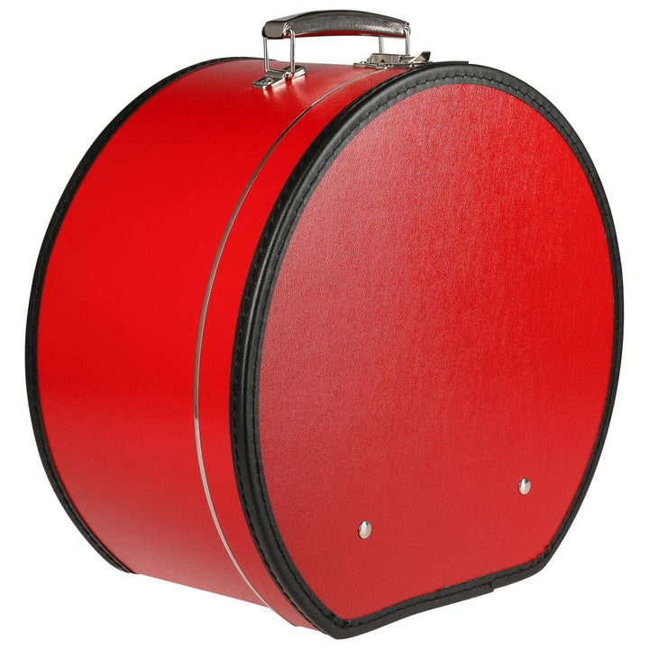 Lierys runder Hutkoffer - Masse: 40 cm x 21 cm - grosse Hutschachtel mit Kunstleder - Hutbox zur Auf