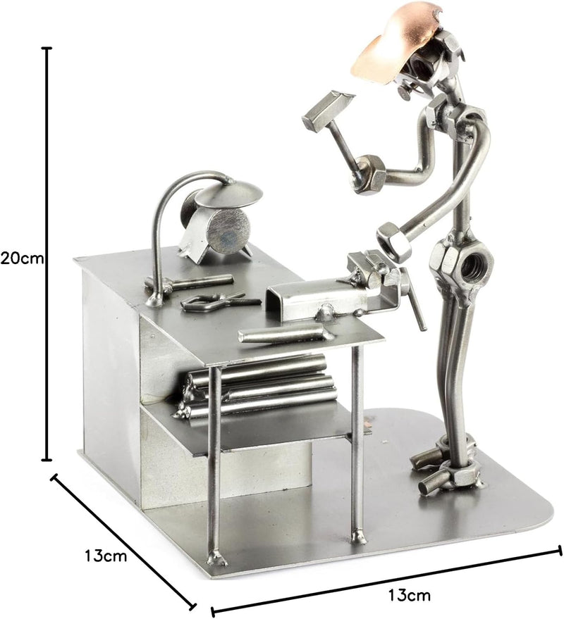 Steelman24 I Schraubenmännchen Schlosser I Made in Germany I Handarbeit I Geschenkidee I Stahlfigur