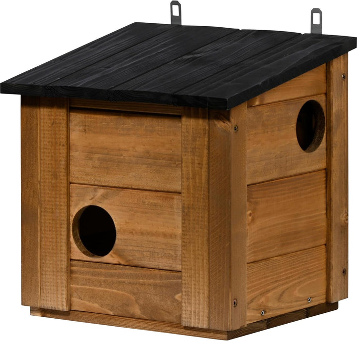 dobar® Eichhörnchenkobel mit 3 Eingängen - Eichhörnchen Futterhaus mit abnehmbarem Dach - Eichhörnch