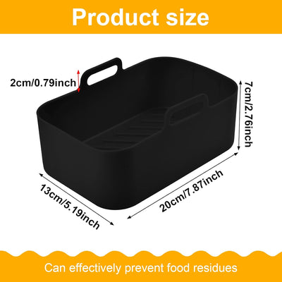 Pipihome Silikontopf für Ninjas Dual Air Fryer, 2PCS Silikon Air Fryer Liner Double Air Fryer Siliko