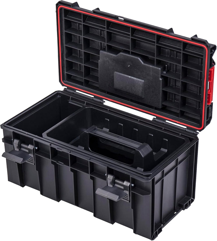 Qbrick System Werkzeugkoffer Werkzeugkasten Leer Werkzeugkiste PRO 500 Basic Schwarz Rot 450 x 260 x