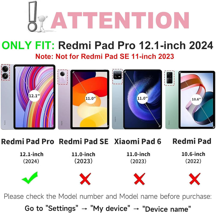 IVEOPPE Tastatur für Redmi Pad Pro 12.1, Hülle Tastatur für Redmi Pad Pro 2024, Bluetooth Magnetisch