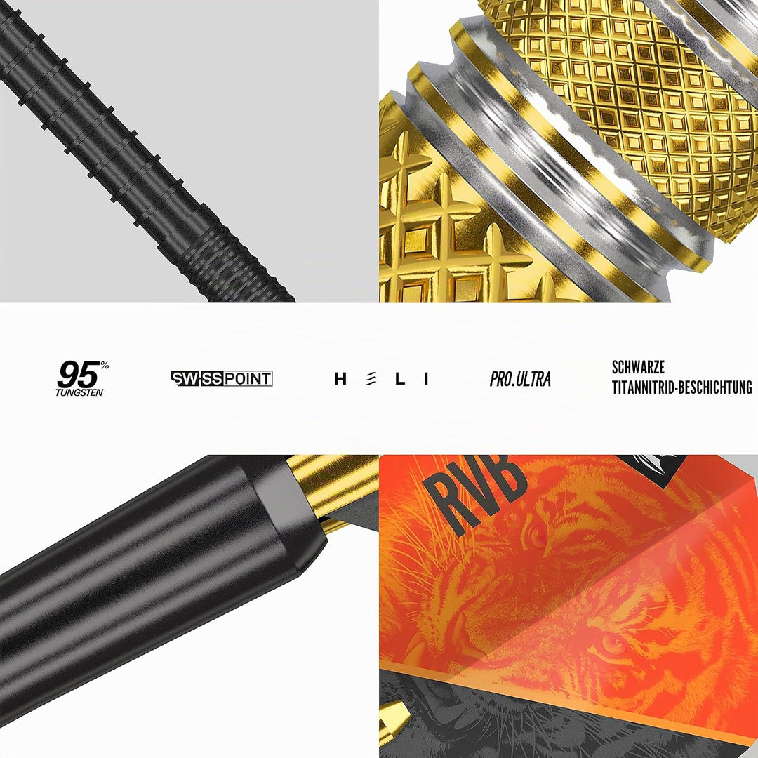 Target Darts Raymond van Barneveld RVB 95 4. Gen. 95% Wolfram Swiss Point Steeldarts-Set Dartpfeile