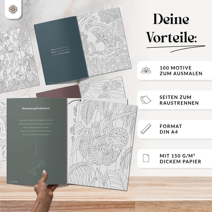 Lebenskompass® Malbuch 100 Motive für Erwachsene Entspannung Mandalas für Erwachsene und Jugendliche