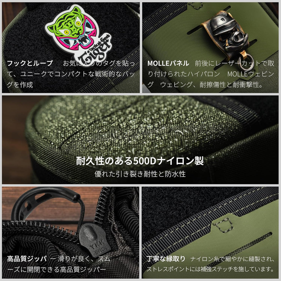 TACTICAL GEEK Block F Tragbare EDC Tasche, Kompakte Gürteltasche, Molle Pouch Organizer, Mehrzweck G