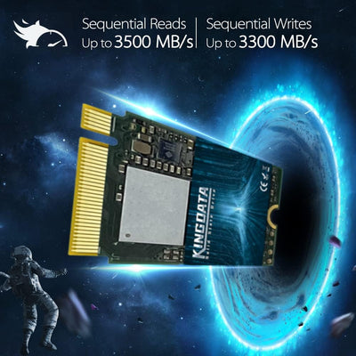 KINGDATA 1TB M.2 2230 SSD PCIe NVMe Gen 4.0X4 Internal Solid State Drive für PS5 Steam Deck, Microso