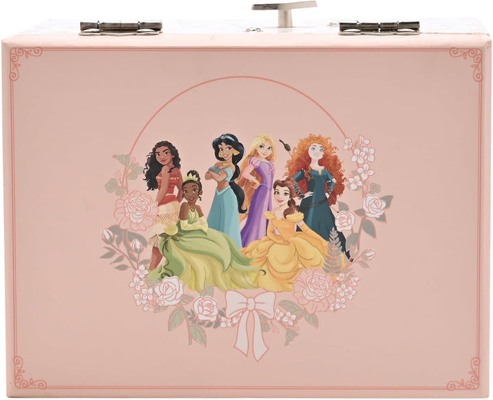 Widdop and Co Disney Princess Schmuckkästchen mit Musik, Pastellrosa, 15,5 x 11,5 x 11,5 cm, mit Spi