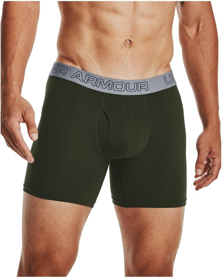Under Armour Herren Boxer Jock, Stretch-Baumwolle, 15,2 cm, 3 Stück 4XL Armee/Marineblau/Stahl, 4XL