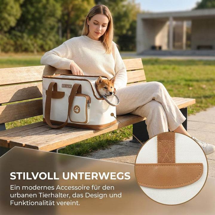 Katzenrucksack und Hunderucksack für Kleine Hunde bis 5kg, Atmungsaktive Katzentransporttasche Faltb