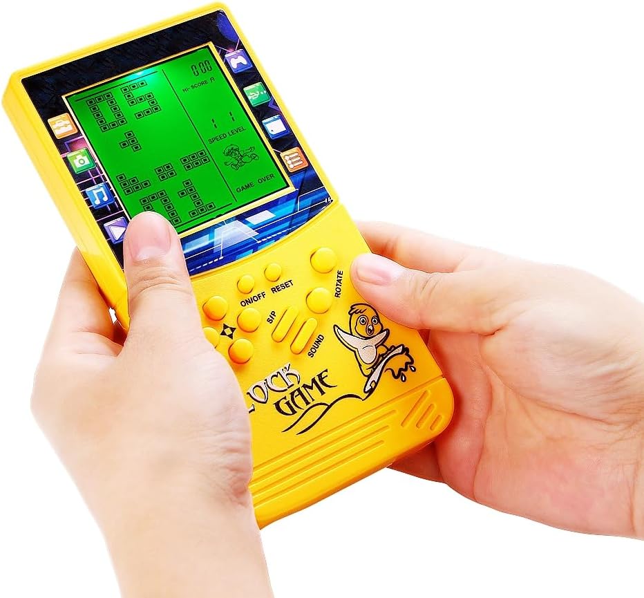 CZT Grosser Bildschirm mit grünem Licht Brick Spielkonsole Eingebautes klassisches nostalgisches Puz