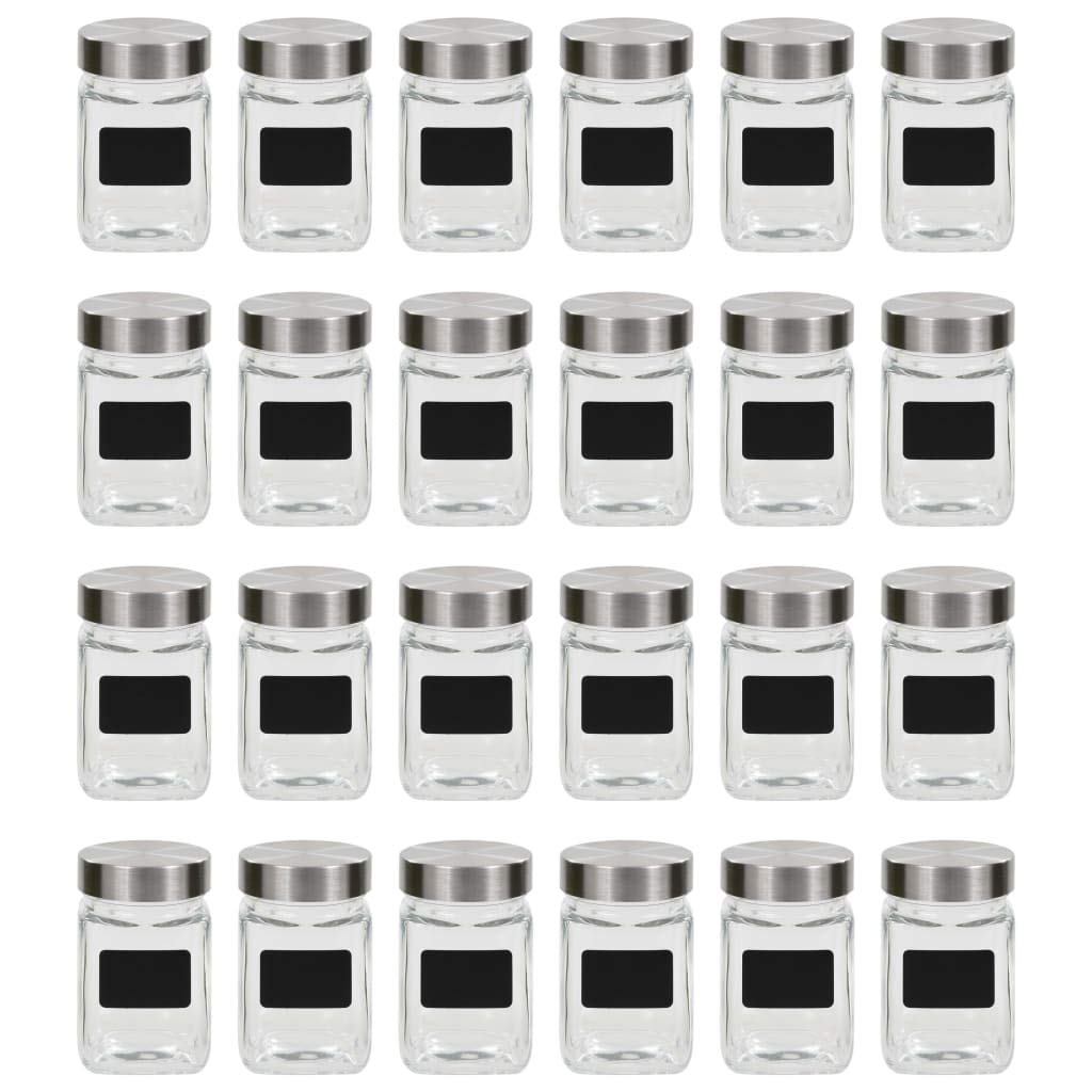 Festnight 24er Set Vorratsgläser mit Aufkleber Marmeladenglas Einmachglas Einweckglas mit Deckel 300