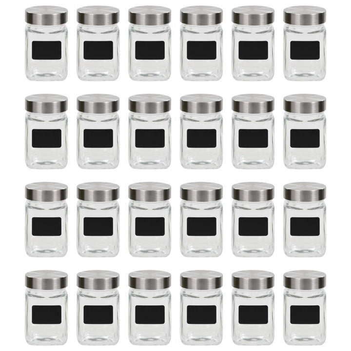 Festnight 24er Set Vorratsgläser mit Aufkleber Marmeladenglas Einmachglas Einweckglas mit Deckel 300