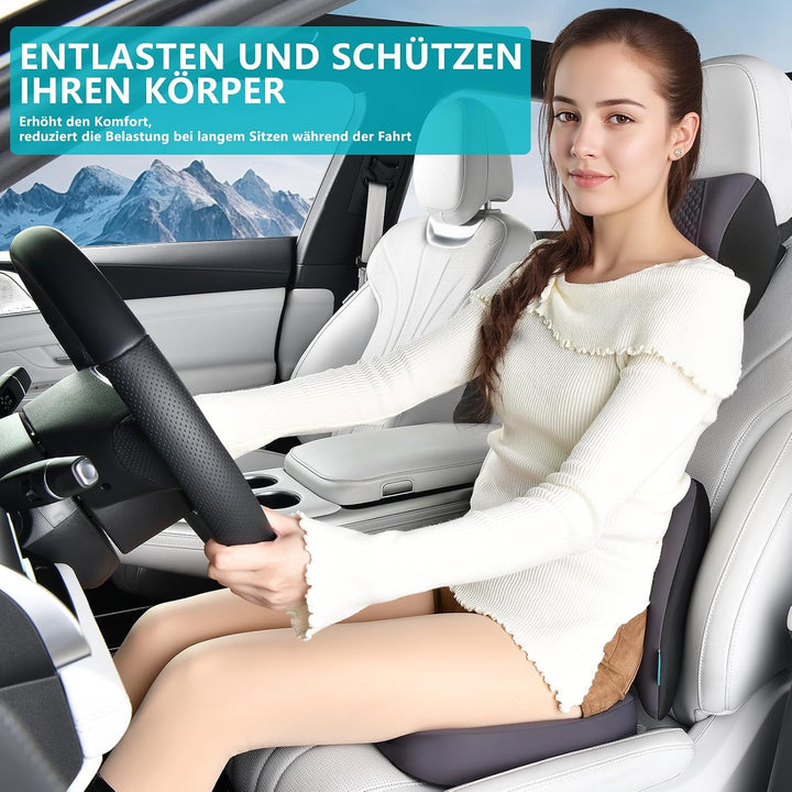 FLORICH Auto Sitzkissen und Lendenkissen Memory Foam Schreibtischstuhl Kissen Ergonomisches Sitzkiss