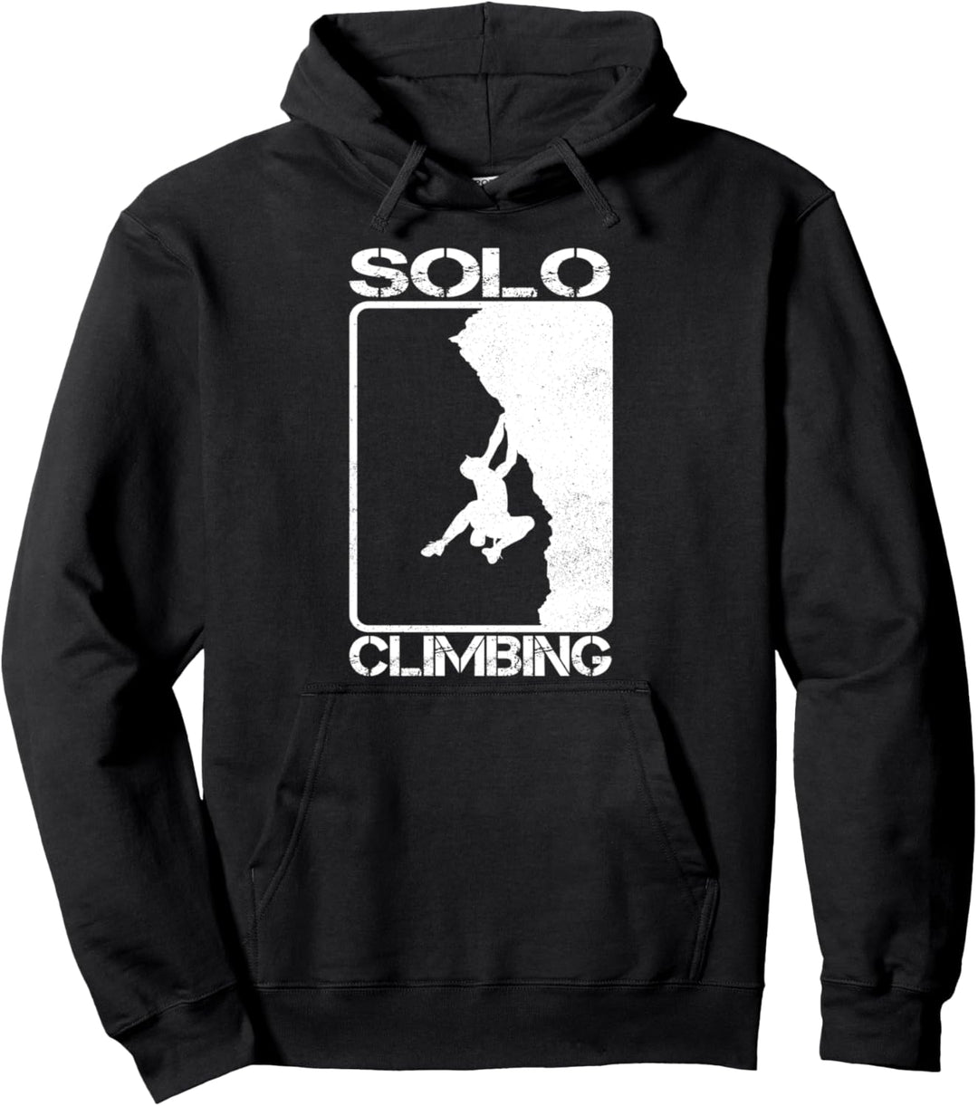 Solo Klettern Soloing Bouldern Pullover Hoodie