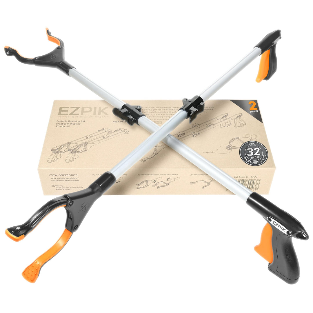 EZPIK 2 x 80 cm Greifer für Senioren mit Magnet-Greifarm, Robuste Greifzangen für Menschen mit Behin